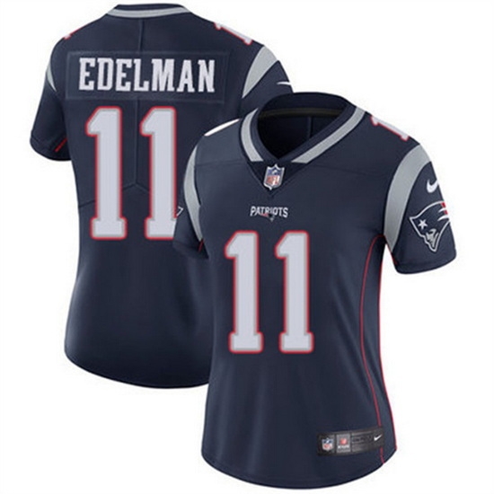 Women New England Patriots 11 Julian Edelman Navy Vapor Untouchable Stitched Jersey Women New England Patriots 11 Julian Edelman Navy Vapor Untouchable Stitched Jersey