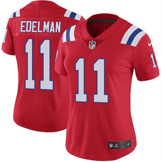 Women New England Patriots 11 Julian Edelman Red Vapor Untouchable Stitched Jersey Women New England Patriots 11 Julian Edelman Red Vapor Untouchable Stitched Jersey