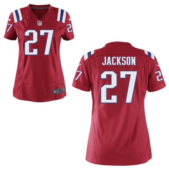 Women New England Patriots #27 J.C. Jackson Game Jersey Red Women New England Patriots #27 J.C. Jackson Game Jersey Red