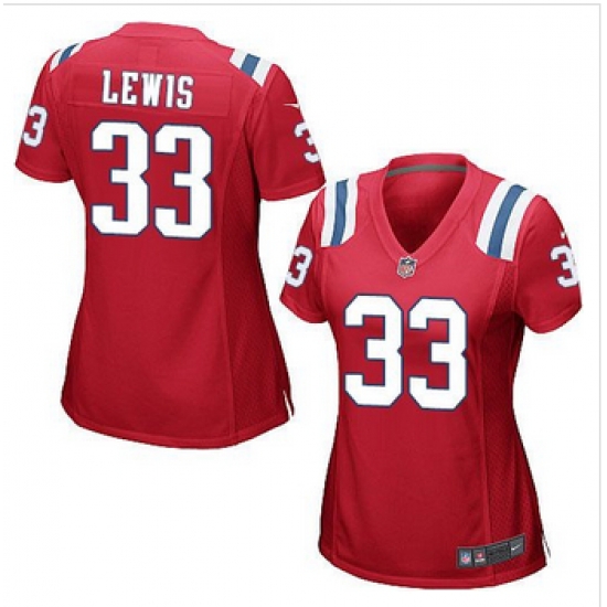 Women New Patriots #33 Dion Lewis Red Alternate Stitched NFL Elite Jersey Women New Patriots #33 Dion Lewis Red Alternate Stitched NFL Elite Jersey
