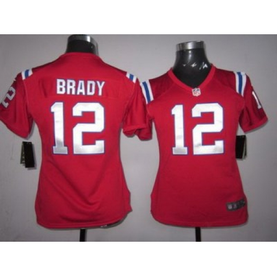 Women Nike New England Patriots #12 Brady Red Nike NFL Jersey Women Nike New England Patriots #12 Brady Red Nike NFL Jersey