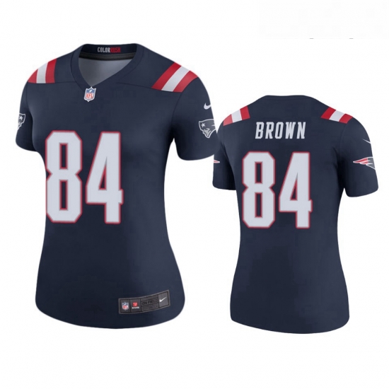 Women Nike New England Patriots 84 Antonio Brown Navy Blue Rush Jersey Women Nike New England Patriots 84 Antonio Brown Navy Blue Rush Jersey