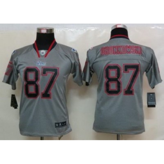 Women Nike New England Patriots 87 Rob Gronkowski Grey Lights Out Elite NFL Jerseys Women Nike New England Patriots 87 Rob Gronkowski Grey Lights Out Elite NFL Jerseys