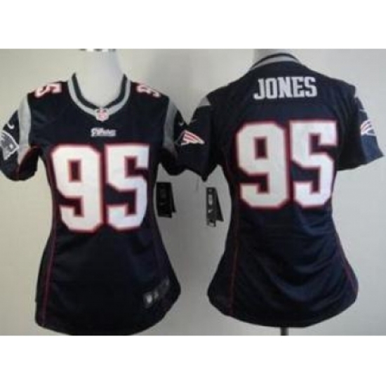 Women Nike New England Patriots #95 Chandler Jones Navy Blue Team Color NFL Jersey Women Nike New England Patriots #95 Chandler Jones Navy Blue Team Color NFL Jersey