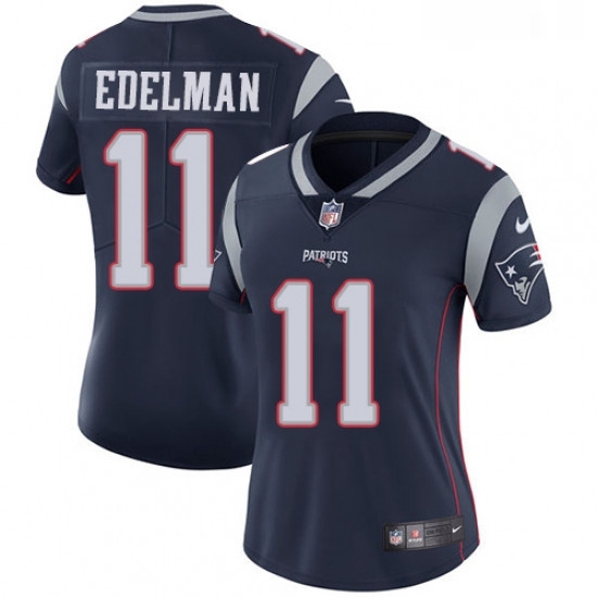 Womens Nike New England Patriots 11 Julian Edelman Navy Blue Team Color Vapor Untouchable Limited Player NFL Jersey Womens Nike New England Patriots 11 Julian Edelman Navy Blue Team Color Vapor Untouchable Limited Player NFL Jersey
