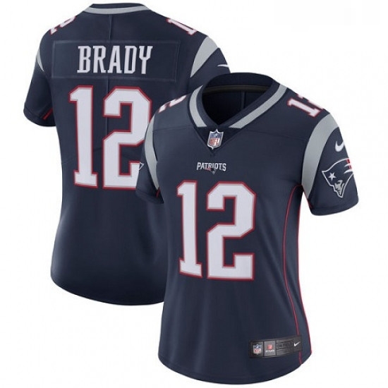 Womens Nike New England Patriots 12 Tom Brady Navy Blue Team Color Vapor Untouchable Limited Player NFL Jersey Womens Nike New England Patriots 12 Tom Brady Navy Blue Team Color Vapor Untouchable Limited Player NFL Jersey