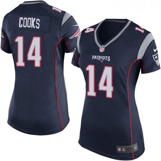 Womens Nike New England Patriots 14 Brandin Cooks Game Navy Blue Team Color NFL Jersey Womens Nike New England Patriots 14 Brandin Cooks Game Navy Blue Team Color NFL Jersey