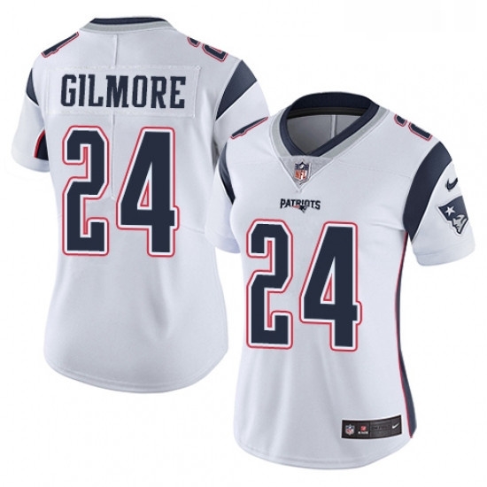 Womens Nike New England Patriots 24 Stephon Gilmore White Vapor Untouchable Limited Player NFL Jersey Womens Nike New England Patriots 24 Stephon Gilmore White Vapor Untouchable Limited Player NFL Jersey