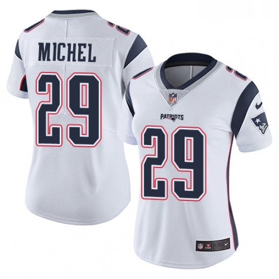 Womens Nike New England Patriots 29 Sony Michel White Vapor Untouchable Limited Player NFL Jersey Womens Nike New England Patriots 29 Sony Michel White Vapor Untouchable Limited Player NFL Jersey