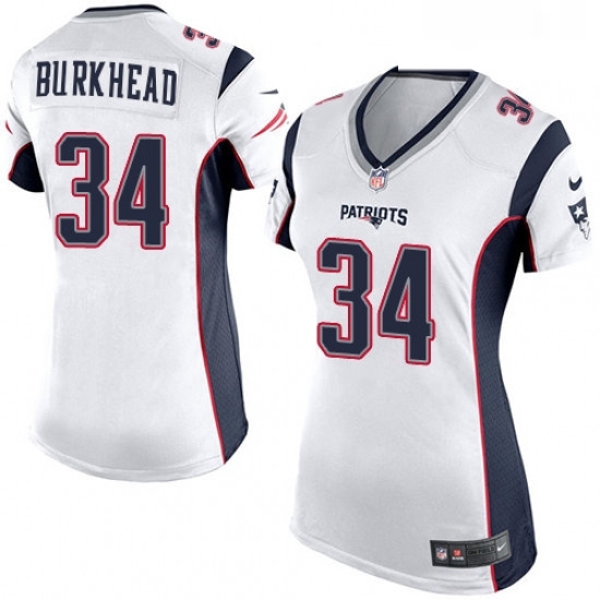 Womens Nike New England Patriots 34 Rex Burkhead Game White NFL Jersey Womens Nike New England Patriots 34 Rex Burkhead Game White NFL Jersey