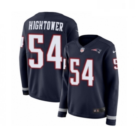 Womens Nike New England Patriots 54 Donta Hightower Limited Navy Blue Therma Long Sleeve NFL Jersey Womens Nike New England Patriots 54 Donta Hightower Limited Navy Blue Therma Long Sleeve NFL Jersey