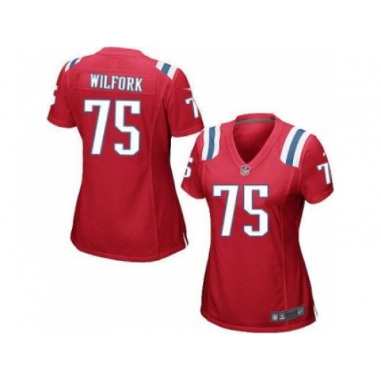 Women's Nike New England Patriots #75 Vince Wilfork Red Alternate Stitched NFL Jersey Women's Nike New England Patriots #75 Vince Wilfork Red Alternate Stitched NFL Jersey
