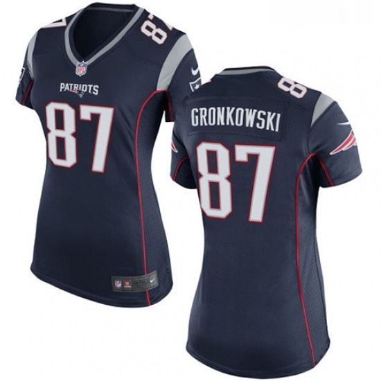 Womens Nike New England Patriots 87 Rob Gronkowski Game Navy Blue Team Color NFL Jersey Womens Nike New England Patriots 87 Rob Gronkowski Game Navy Blue Team Color NFL Jersey