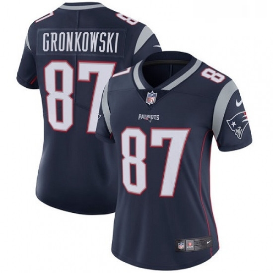 Womens Nike New England Patriots 87 Rob Gronkowski Navy Blue Team Color Vapor Untouchable Limited Player NFL Jersey Womens Nike New England Patriots 87 Rob Gronkowski Navy Blue Team Color Vapor Untouchable Limited Player NFL Jersey