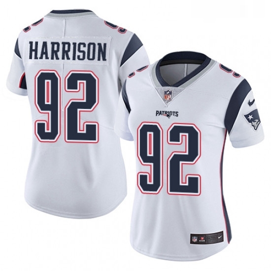 Womens Nike New England Patriots 92 James Harrison White Vapor Untouchable Limited Player NFL Jersey Womens Nike New England Patriots 92 James Harrison White Vapor Untouchable Limited Player NFL Jersey