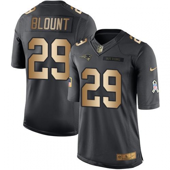 Nike Patriots #29 LeGarrette Blount Black Youth Stitched NFL Limited Gold Salute to Service Jersey Nike Patriots #29 LeGarrette Blount Black Youth Stitched NFL Limited Gold Salute to Service Jersey