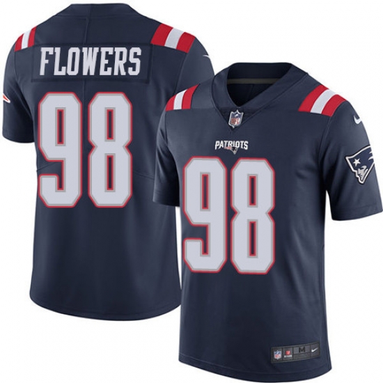 Nike Patriots #98 Trey Flowers Navy Blue Youth Stitched NFL Limited Rush Jersey Nike Patriots #98 Trey Flowers Navy Blue Youth Stitched NFL Limited Rush Jersey