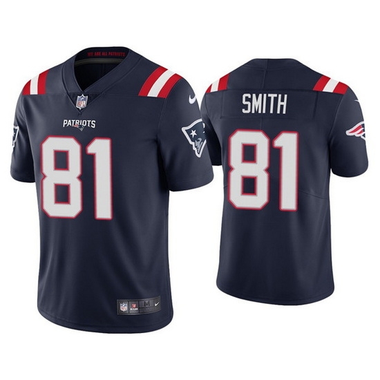 Youth New England Patriots 81 Jonnu Smith 2021 Navy Vapor Untouchable Limited Stitched Jersey Youth New England Patriots 81 Jonnu Smith 2021 Navy Vapor Untouchable Limited Stitched Jersey
