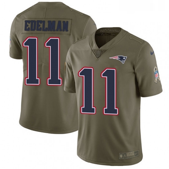 Youth Nike New England Patriots 11 Julian Edelman Limited Olive 2017 Salute to Service NFL Jersey Youth Nike New England Patriots 11 Julian Edelman Limited Olive 2017 Salute to Service NFL Jersey