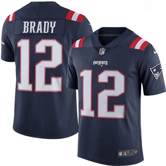 Youth Nike New England Patriots 12 Tom Brady Limited Navy Blue Rush Vapor Untouchable NFL Jersey Youth Nike New England Patriots 12 Tom Brady Limited Navy Blue Rush Vapor Untouchable NFL Jersey