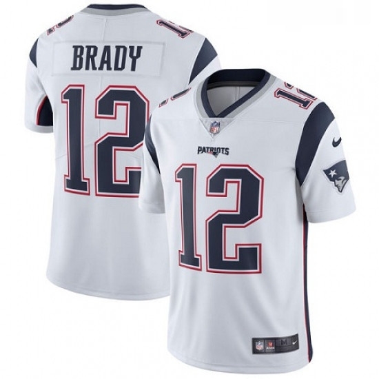 Youth Nike New England Patriots 12 Tom Brady White Vapor Untouchable Limited Player NFL Jersey Youth Nike New England Patriots 12 Tom Brady White Vapor Untouchable Limited Player NFL Jersey