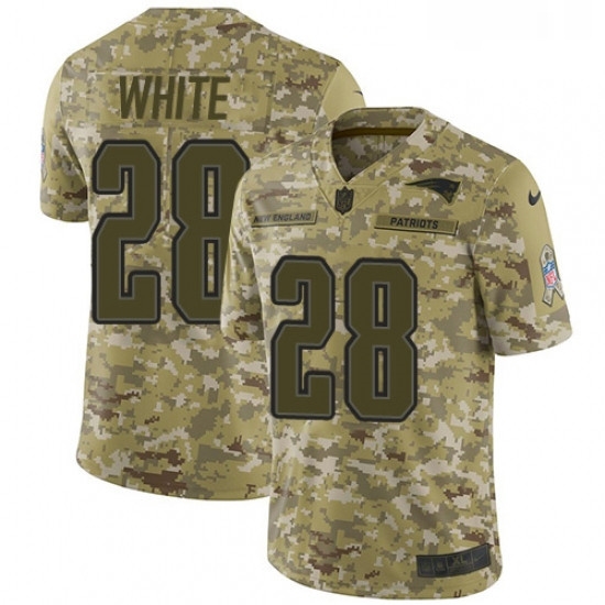 Youth Nike New England Patriots 28 James White Limited Camo 2018 Salute to Service NFL Jersey Youth Nike New England Patriots 28 James White Limited Camo 2018 Salute to Service NFL Jersey