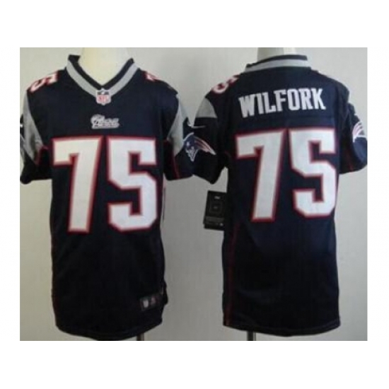 Youth Nike New England Patriots #75 Vince Wilfork Navy Blue Team Color Stitched NFL Jersey Youth Nike New England Patriots #75 Vince Wilfork Navy Blue Team Color Stitched NFL Jersey