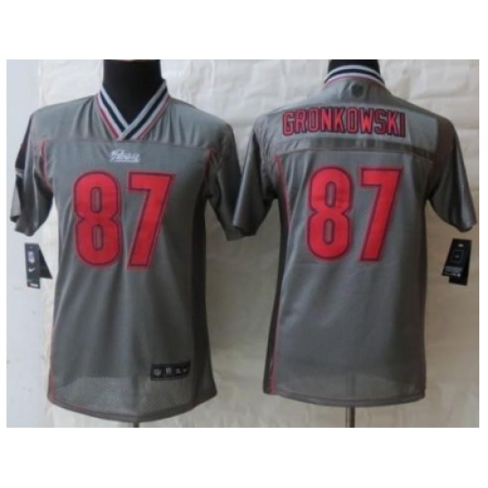 Youth Nike New England Patriots 87 Rob Gronkowski Grey Vapor Elite Jerseys Youth Nike New England Patriots 87 Rob Gronkowski Grey Vapor Elite Jerseys
