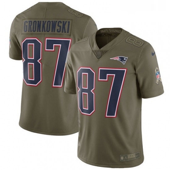 Youth Nike New England Patriots 87 Rob Gronkowski Limited Olive 2017 Salute to Service NFL Jersey Youth Nike New England Patriots 87 Rob Gronkowski Limited Olive 2017 Salute to Service NFL Jersey