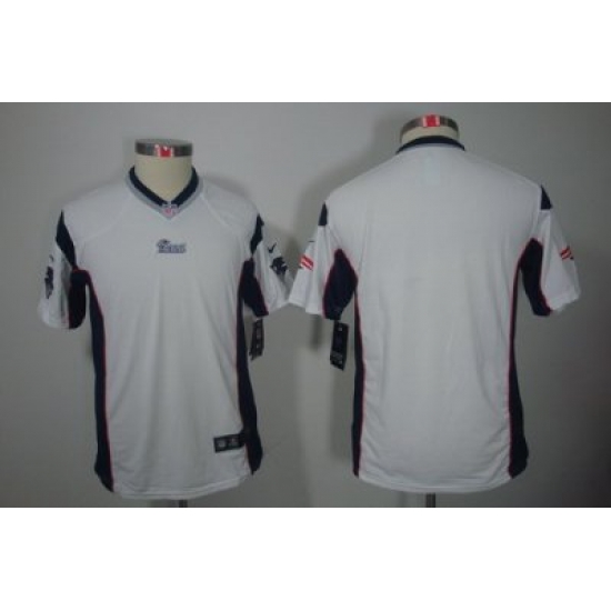 Youth Nike New England Patriots Blank White Color[Youth Limited Jerseys]