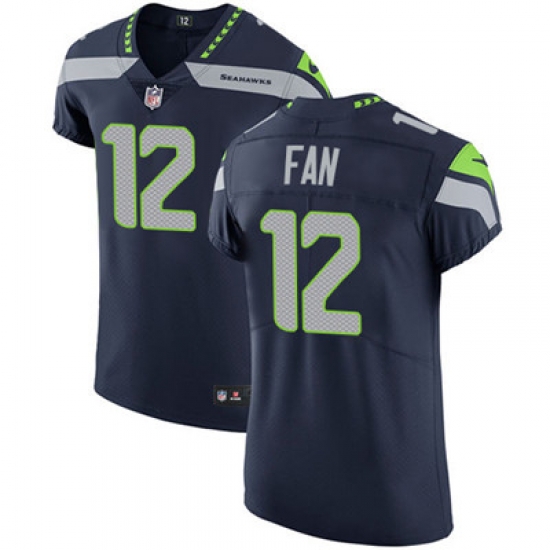 Men Nike Seahawks #12 Fan Steel Blue Team Color Stitched NFL Vapor Untouchable Elite Jersey Men Nike Seahawks #12 Fan Steel Blue Team Color Stitched NFL Vapor Untouchable Elite Jersey