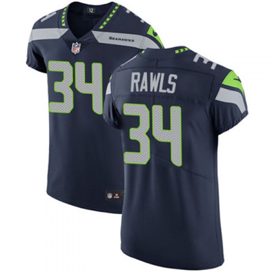 Men Nike Seahawks #34 Thomas Rawls Steel Blue Team Color Stitched NFL Vapor Untouchable Elite Jersey Men Nike Seahawks #34 Thomas Rawls Steel Blue Team Color Stitched NFL Vapor Untouchable Elite Jersey