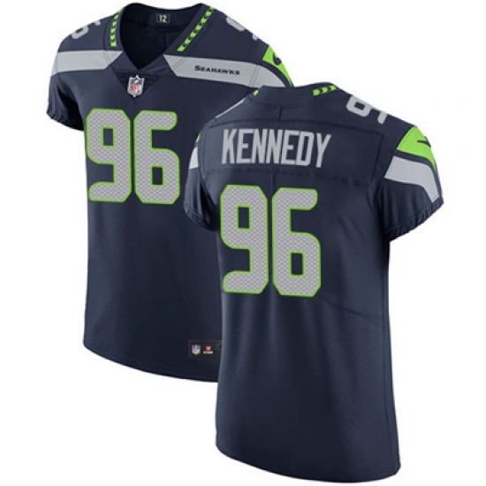 Men Nike Seahawks #96 Cortez Kennedy Steel Blue Team Color Stitched NFL Vapor Untouchable Elite Jersey Men Nike Seahawks #96 Cortez Kennedy Steel Blue Team Color Stitched NFL Vapor Untouchable Elite Jersey