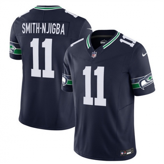 Men Seattle Seahawks 11 Jaxon Smith Njigba 2023 F U S E Navy Limited Stitched Football Jersey Men Seattle Seahawks 11 Jaxon Smith Njigba 2023 F U S E Navy Limited Stitched Football Jersey