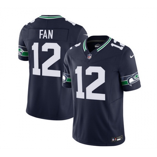Men Seattle Seahawks 12 Fan 2023 F U S E Navy Limited Stitched Football Jersey Men Seattle Seahawks 12 Fan 2023 F U S E Navy Limited Stitched Football Jersey