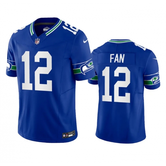 Men Seattle Seahawks 12th Fan Royal 2023 F U S E Vapor Limited Throwback Stitched Jersey Men Seattle Seahawks 12th Fan Royal 2023 F U S E Vapor Limited Throwback Stitched Jersey