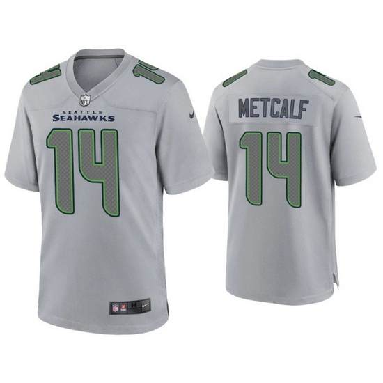 Men Seattle Seahawks 14 D K Metcalf Grey Atmosphere Fashion Stitched Game Jersey Men Seattle Seahawks 14 D K Metcalf Grey Atmosphere Fashion Stitched Game Jersey