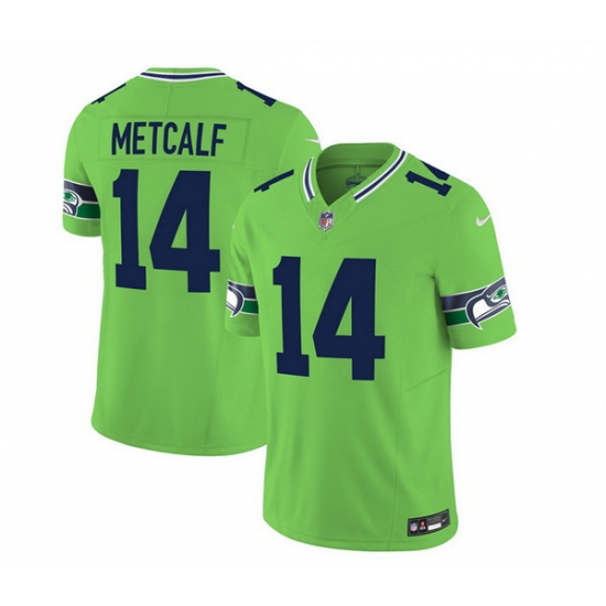 Men Seattle Seahawks 14 DK Metcalf 2023 F U S E Green Limited Stitched Football Jersey Men Seattle Seahawks 14 DK Metcalf 2023 F U S E Green Limited Stitched Football Jersey