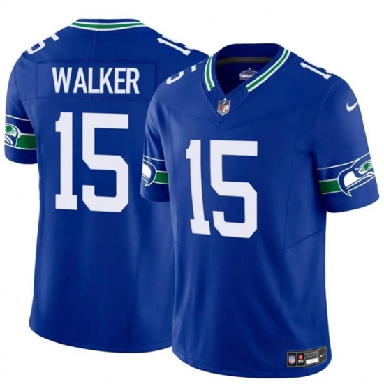 Men Seattle Seahawks 15 P J Walker Royal 2024 F U S E Throwback Vapor Limited Stitched Football Jersey Men Seattle Seahawks 15 P J Walker Royal 2024 F U S E Throwback Vapor Limited Stitched Football Jersey