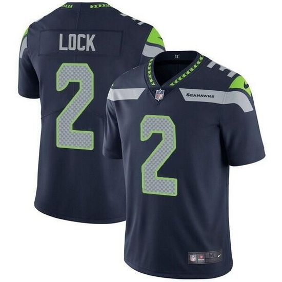 Men Seattle Seahawks 2 Drew Lock Navy Vapor Untouchable Limited Stitched jersey Men Seattle Seahawks 2 Drew Lock Navy Vapor Untouchable Limited Stitched jersey