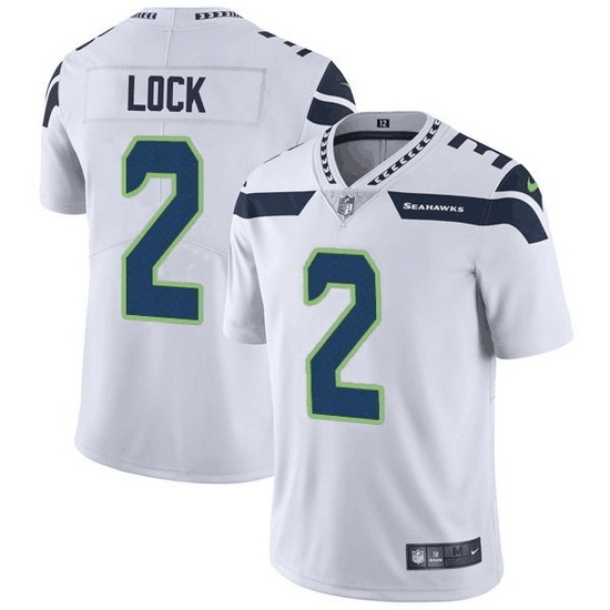 Men Seattle Seahawks 2 Drew Lock White Vapor Untouchable Limited Stitched jersey Men Seattle Seahawks 2 Drew Lock White Vapor Untouchable Limited Stitched jersey
