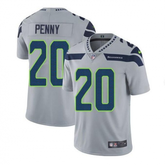 Men Seattle Seahawks 20 Rashaad Penny Grey Vapor Untouchable Limited Stitched Jersey Men Seattle Seahawks 20 Rashaad Penny Grey Vapor Untouchable Limited Stitched Jersey