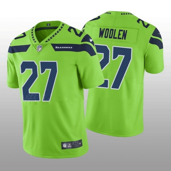 Men Seattle Seahawks 27 Tariq Woolen Green Vapor Untouchable Stitched Football Jersey Men Seattle Seahawks 27 Tariq Woolen Green Vapor Untouchable Stitched Football Jersey