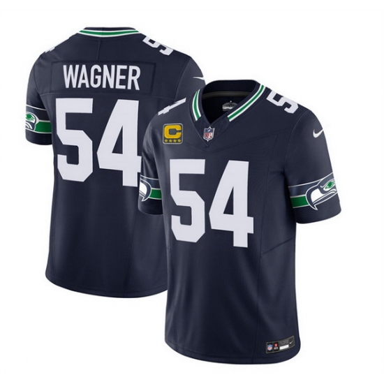 Men Seattle Seahawks 54 Bobby Wagner 2023 F U S E With 4 Star C Patch Navy Limited Stitched Football Jersey Men Seattle Seahawks 54 Bobby Wagner 2023 F U S E With 4 Star C Patch Navy Limited Stitched Football Jersey