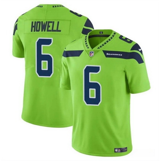 Men Seattle Seahawks 6 Sam Howell Green Vapor Limited Stitched Football Jersey Men Seattle Seahawks 6 Sam Howell Green Vapor Limited Stitched Football Jersey