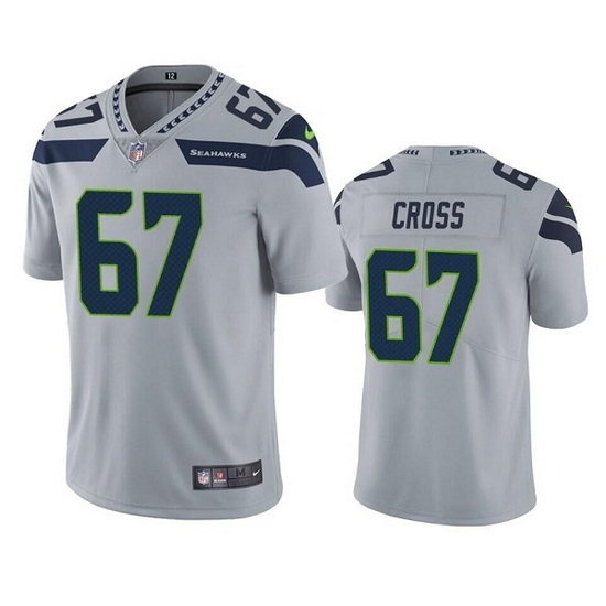 Men Seattle Seahawks 67 Charles Cross Grey Vapor Untouchable Limited Stitched jersey Men Seattle Seahawks 67 Charles Cross Grey Vapor Untouchable Limited Stitched jersey