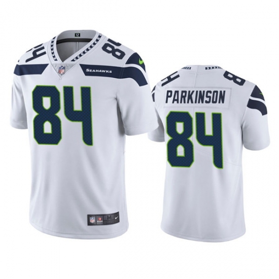 Men Seattle Seahawks 84 Colby Parkinson White Vapor Untouchable Limited Stitched Jersey Men Seattle Seahawks 84 Colby Parkinson White Vapor Untouchable Limited Stitched Jersey