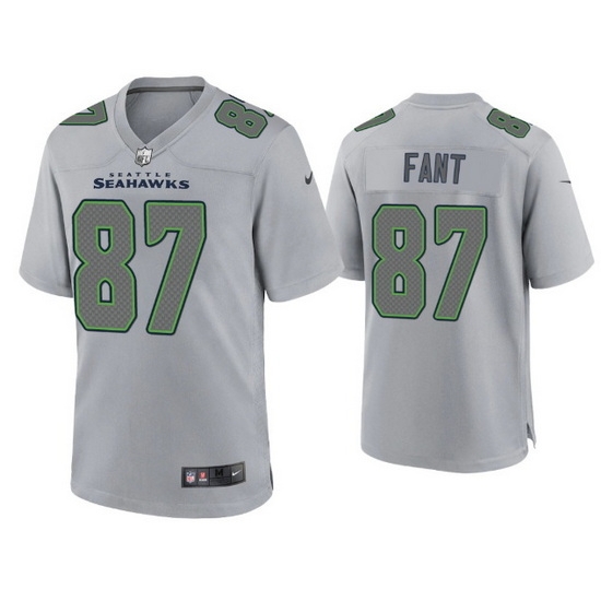 Men Seattle Seahawks 87 Noah Fant Grey Atmosphere Fashion Stitched Game Jersey Men Seattle Seahawks 87 Noah Fant Grey Atmosphere Fashion Stitched Game Jersey