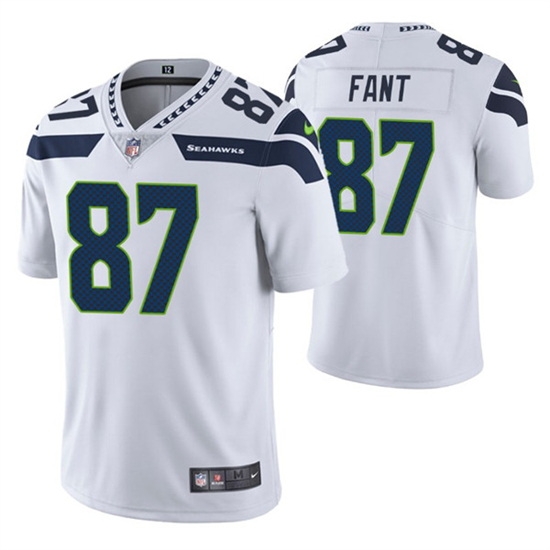 Men Seattle Seahawks 87 Noah Fant White Vapor Untouchable Limited Stitched Jersey Men Seattle Seahawks 87 Noah Fant White Vapor Untouchable Limited Stitched Jersey