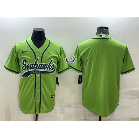 Men Seattle Seahawks Blank Green With Patch Cool Base Stitched Baseball Jersey Men Seattle Seahawks Blank Green With Patch Cool Base Stitched Baseball Jersey